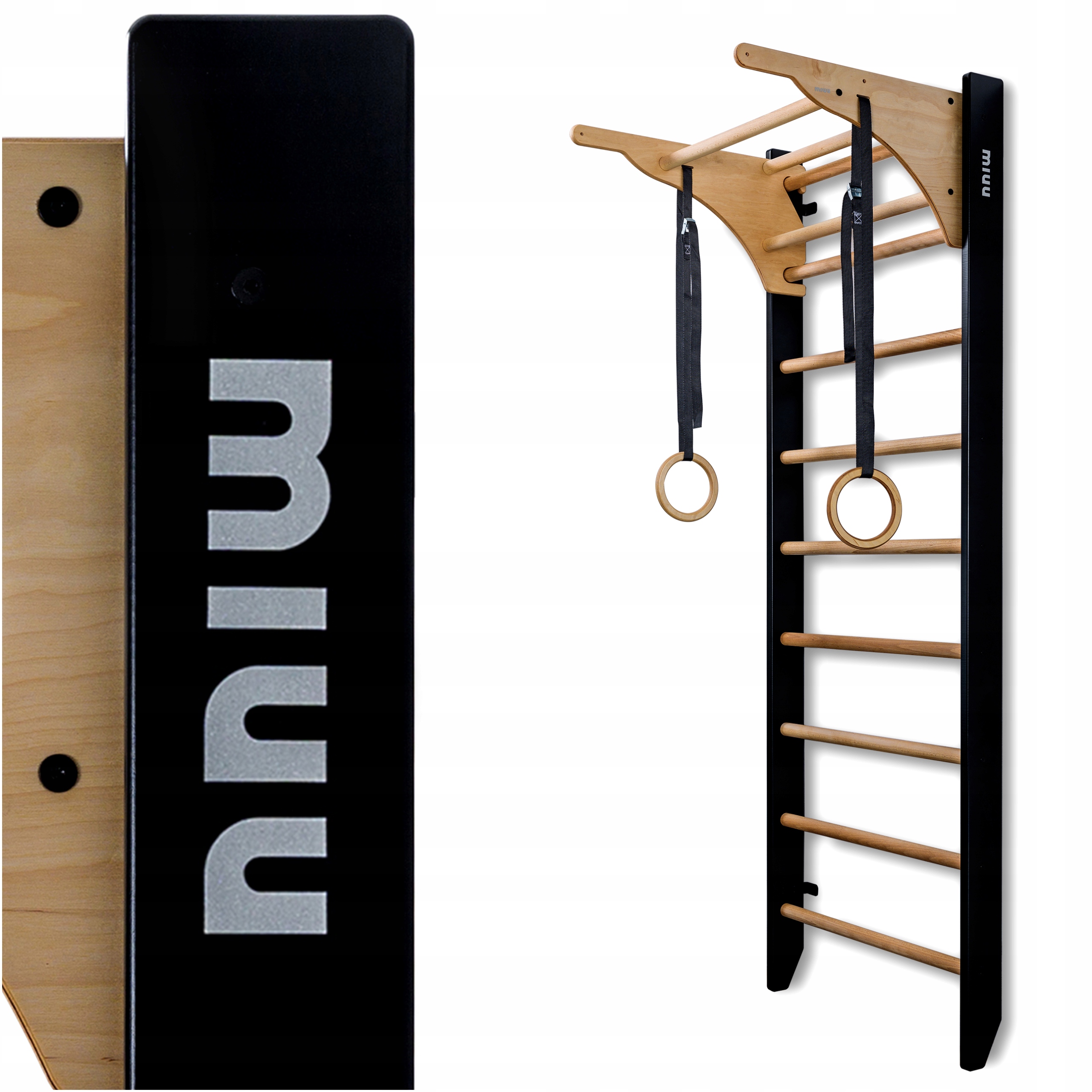 Drabinka gimnastyczna (rehabilitacyjna) Czarna 220 dla dzieci