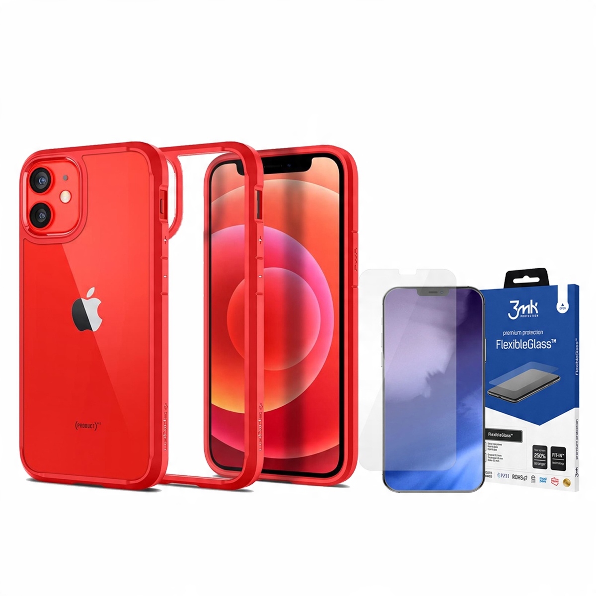 

Spigen Etui Case Do Iphone 12 Mini + Szkło 3MK Fg