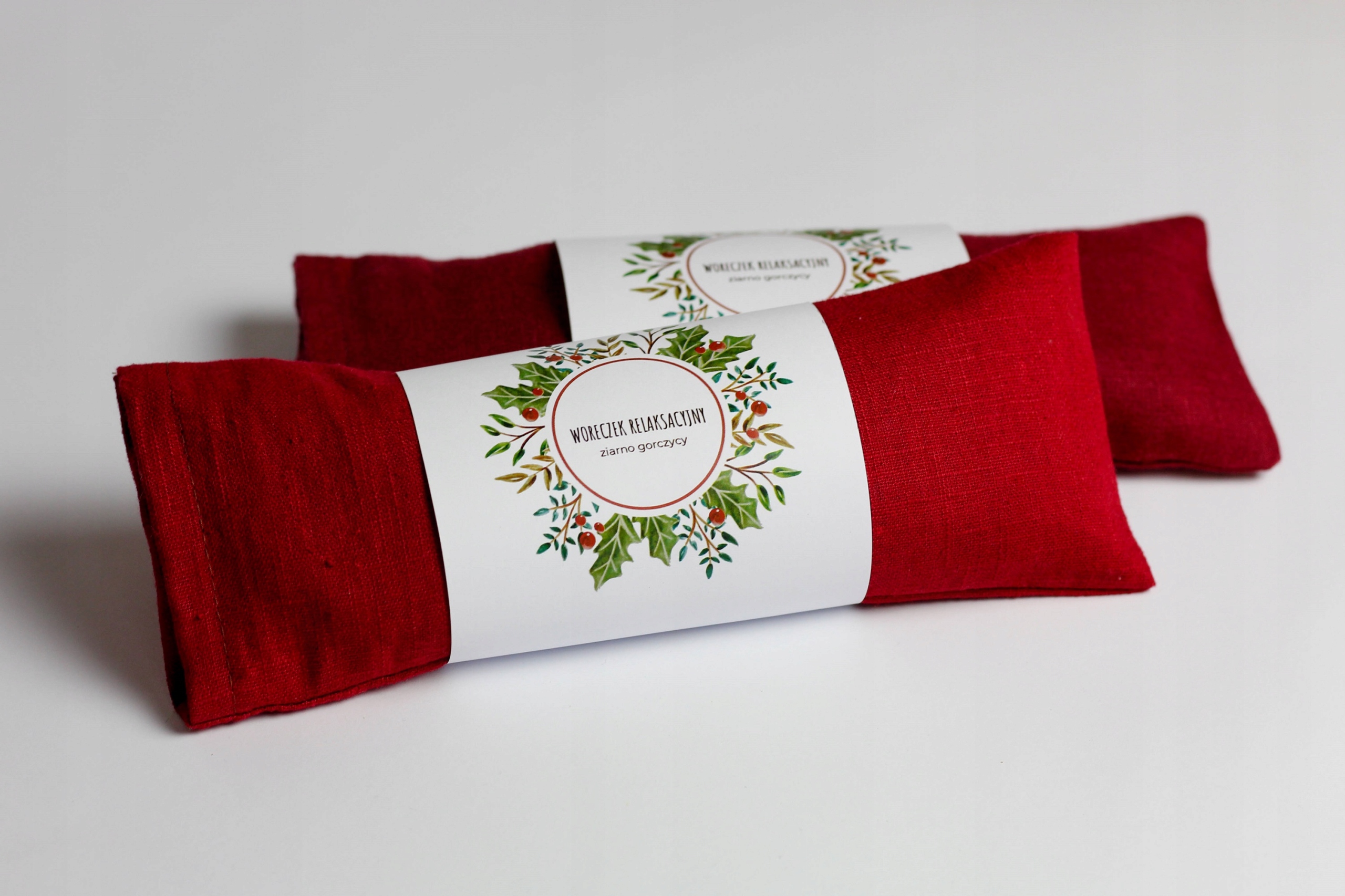 Opaska z gorczycą len czerwień termofor reumatyzm Kod producenta 161055