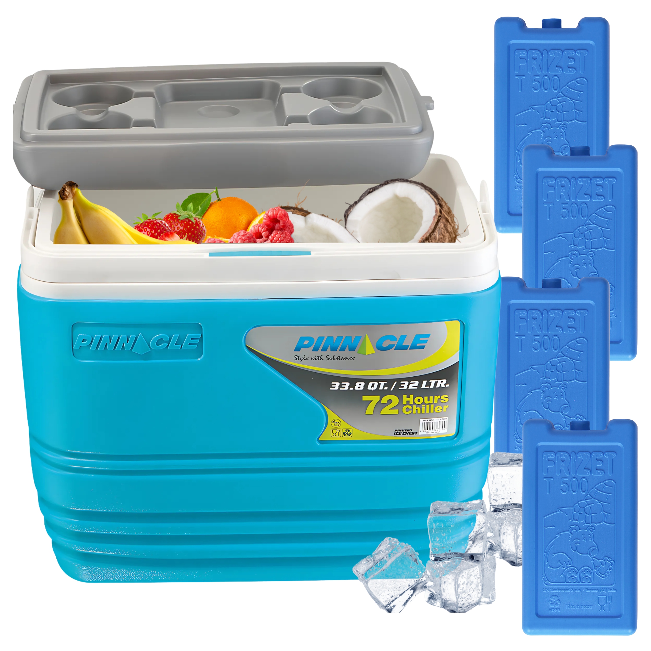 Sada turistická lednička Pinnacle TPX7000 32L tyrkysová 4 náplně 500 ml