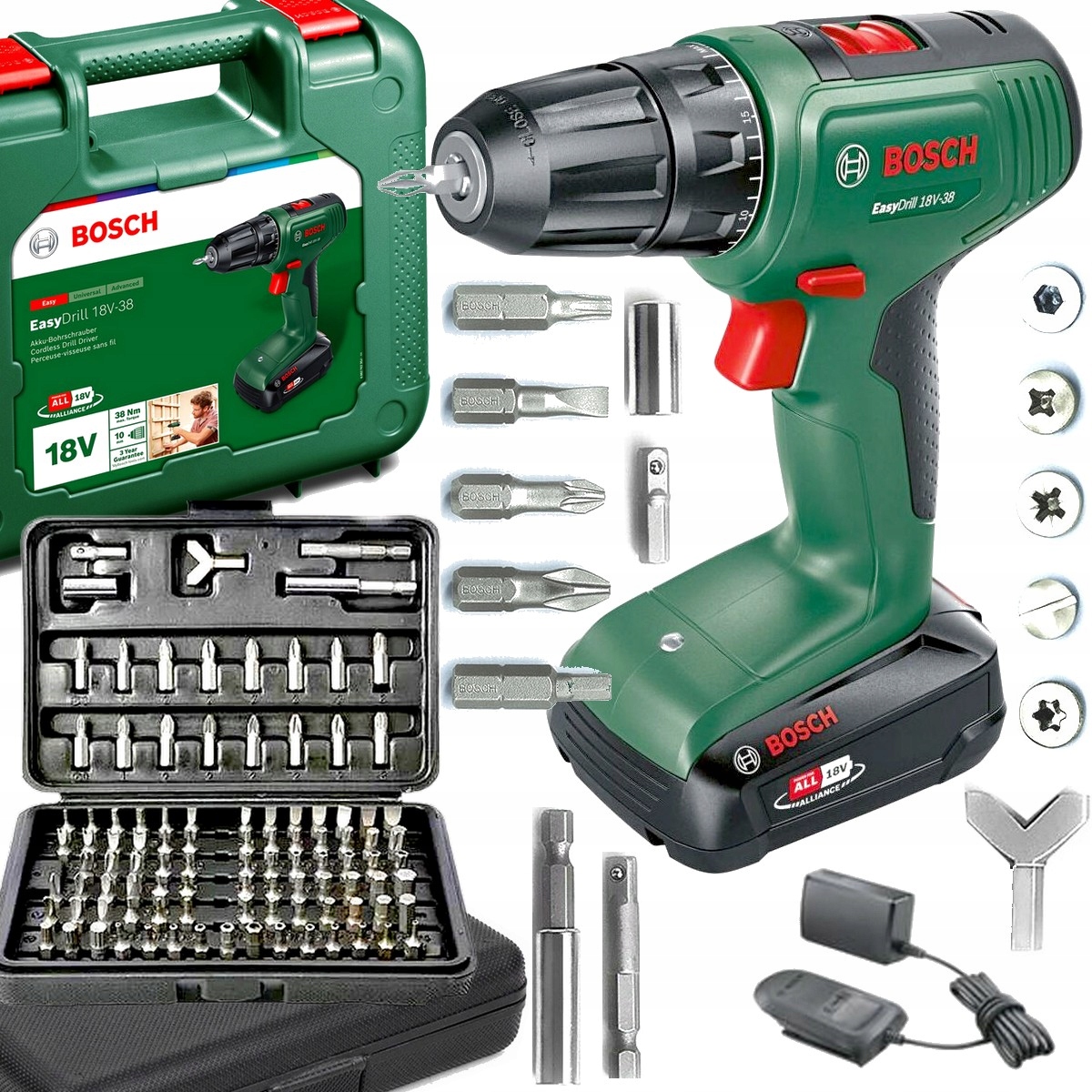 

Wiertarko-wkrętarka 18 V 38 Nm EasyDrill 2Ah Bosch