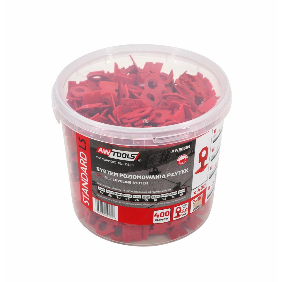 AWTOOLS SYSTEM POZIOMOWANIA PŁYTEK STANDARD 3,0mm7-15mm