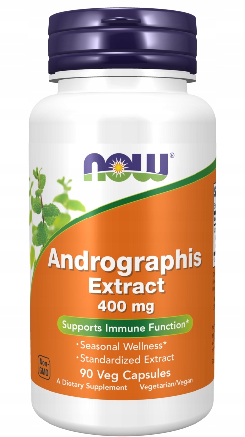 

Andrografis Extrakt 400mg NOWFoods Andrographis 90