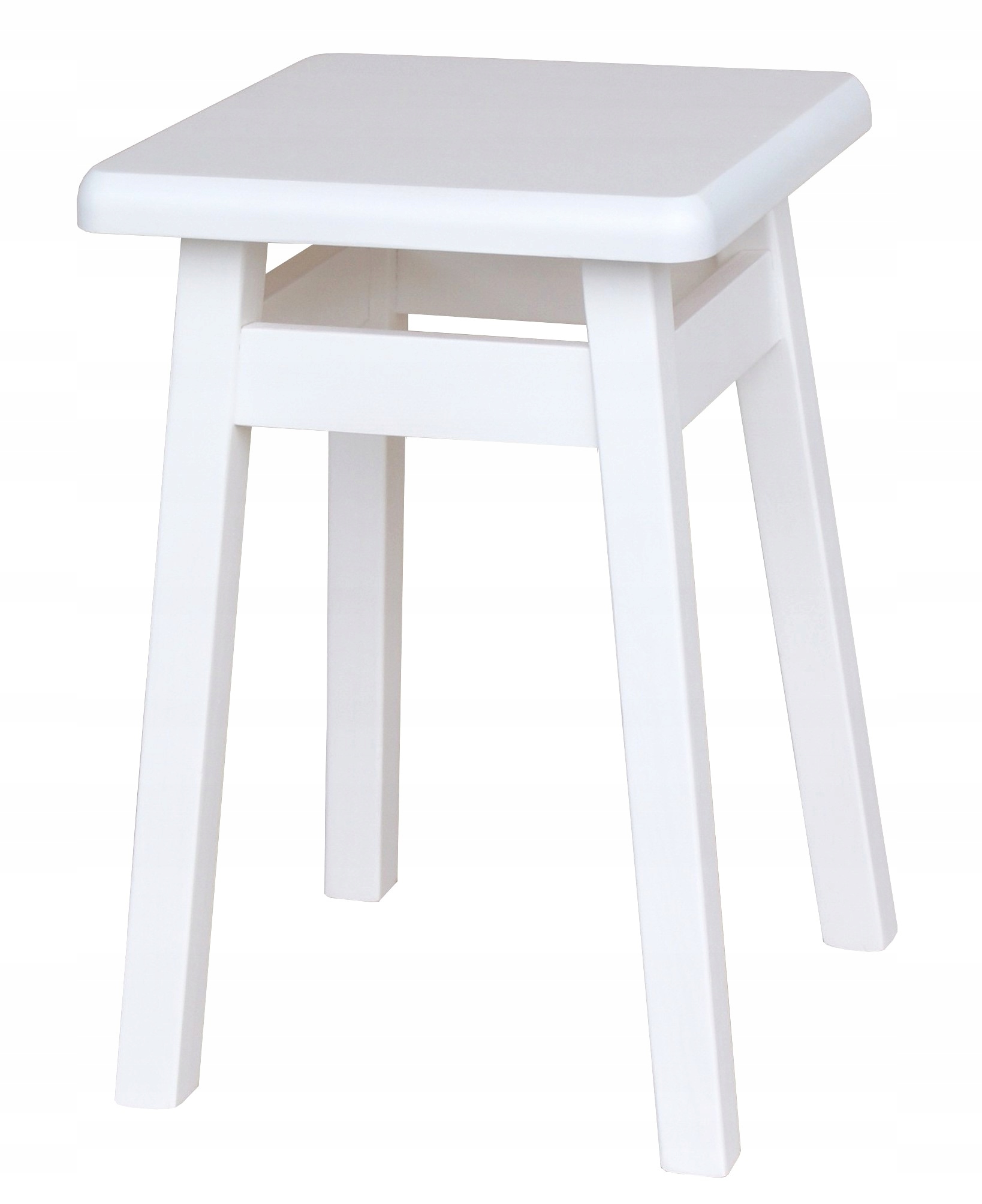 TABORET KUCHENNY DREWNIANY STOŁEK PROSTY BIAŁY Marka Metdrew