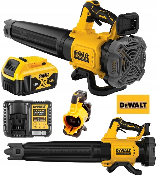 DeWALT Dmuchawa Do Liści Ogrodowa Mocna 200 km/h Bateria 5.0Ah 5Ah Zestaw