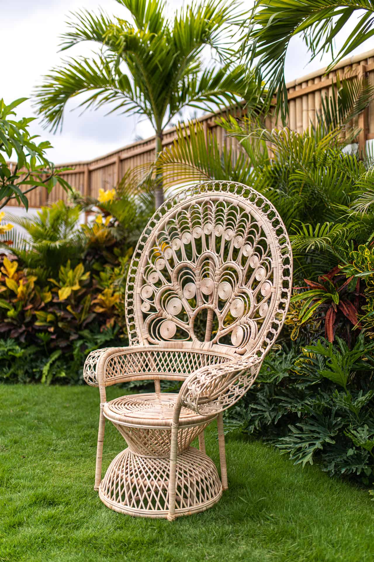 Ratanové kreslo Paw Kreslo Peacock Pawi Pletené Ručne na Bali