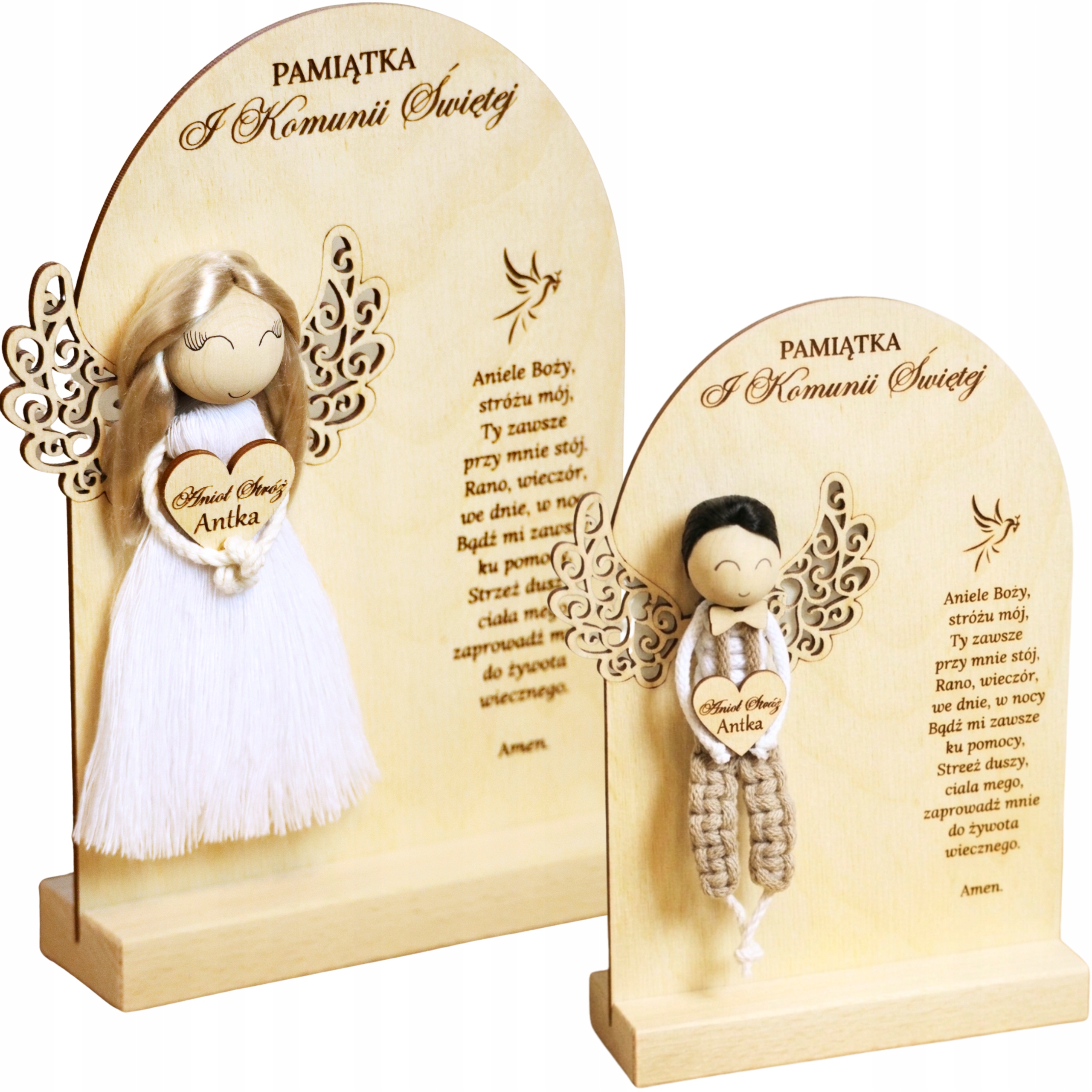 PAMIĄTKA PIERWSZEJ KOMUNII ŚWIĘTEJ ANIOŁ STRÓŻ MODLITWA Prezent na Komunię