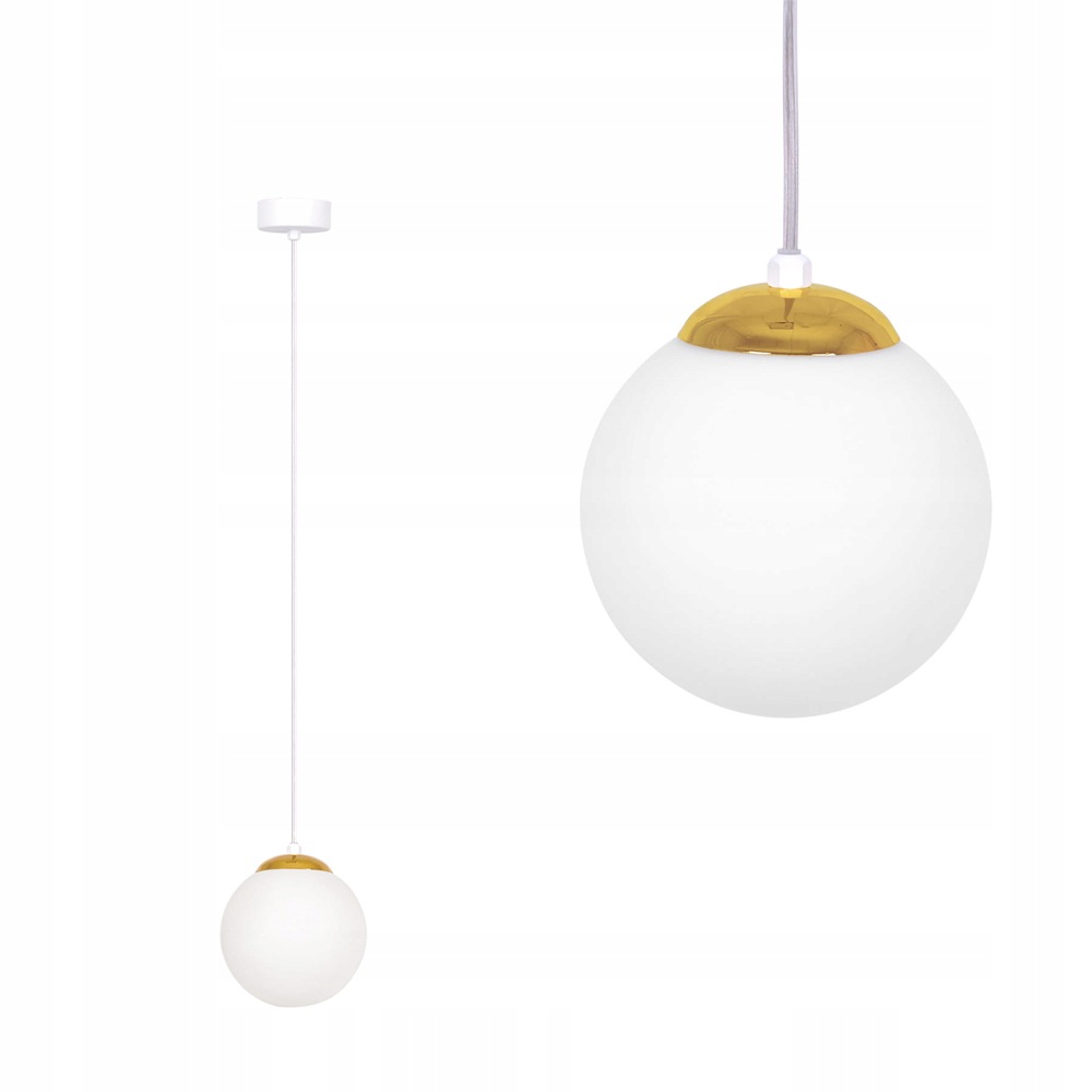 Závěsná lampa Elmo, jedno skleněné stínítko koule pro E14 Kaja Lighting