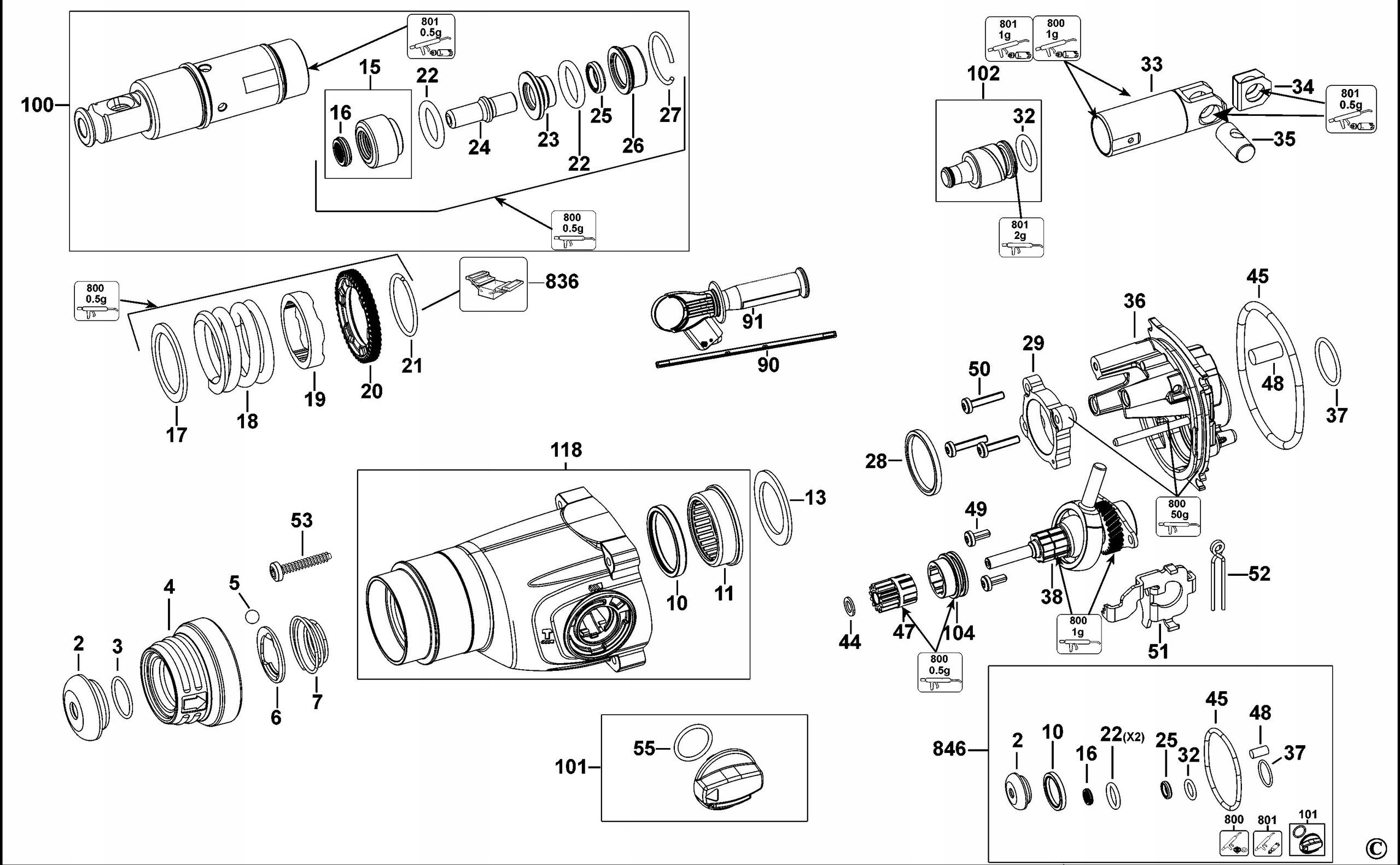 DEWALT N323101 PRZEŁĄCZNIK DO DCH263 Rodzaj włącznik