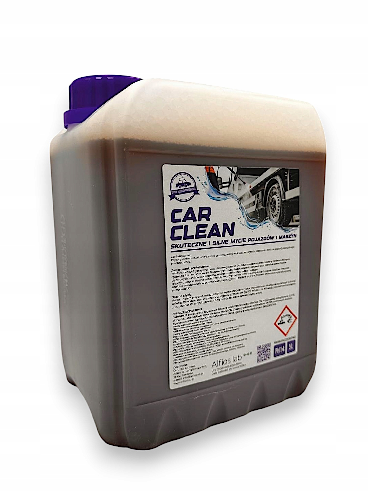 Aktivní Pěna Koncentrát Pro Mytí Automobilů Návěsů Tir Cisternových Autobusů 5 L