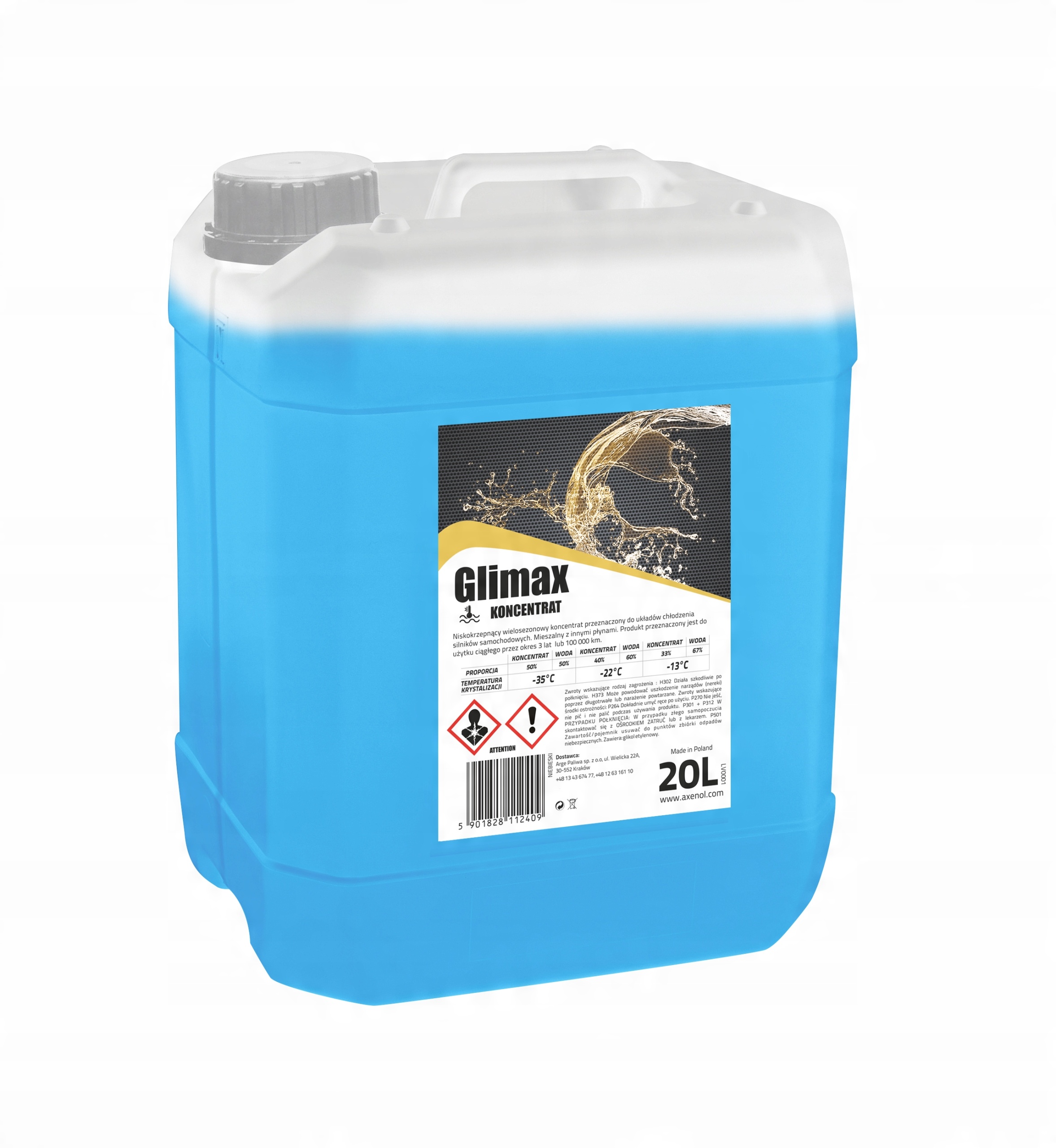 

Płyn do chłodnic Axenol Glimax Koncentrat 20L