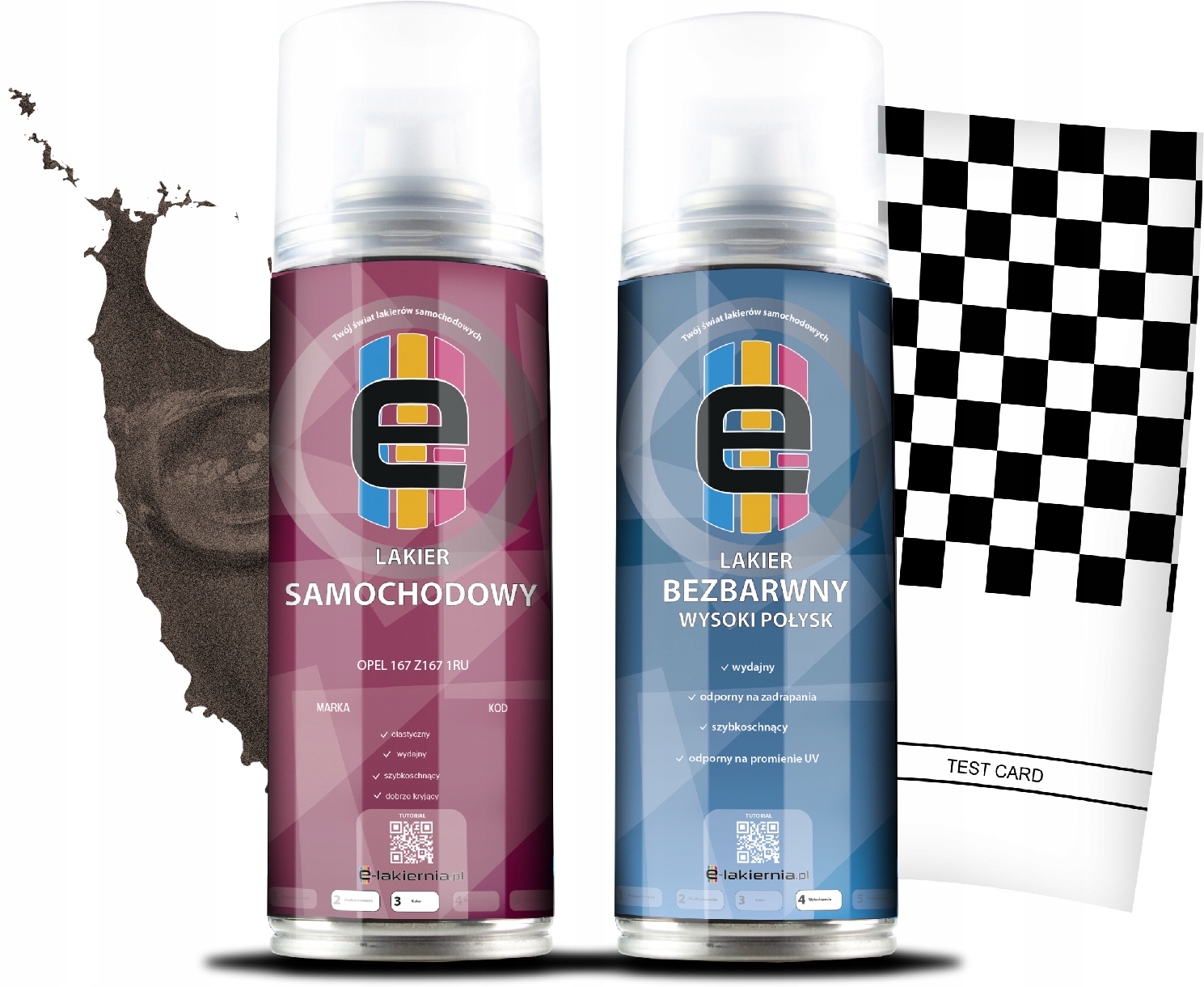 Zestaw Lakier Samochodowy w Sprayu Bezbarwny Opel 167 Z167 1RU