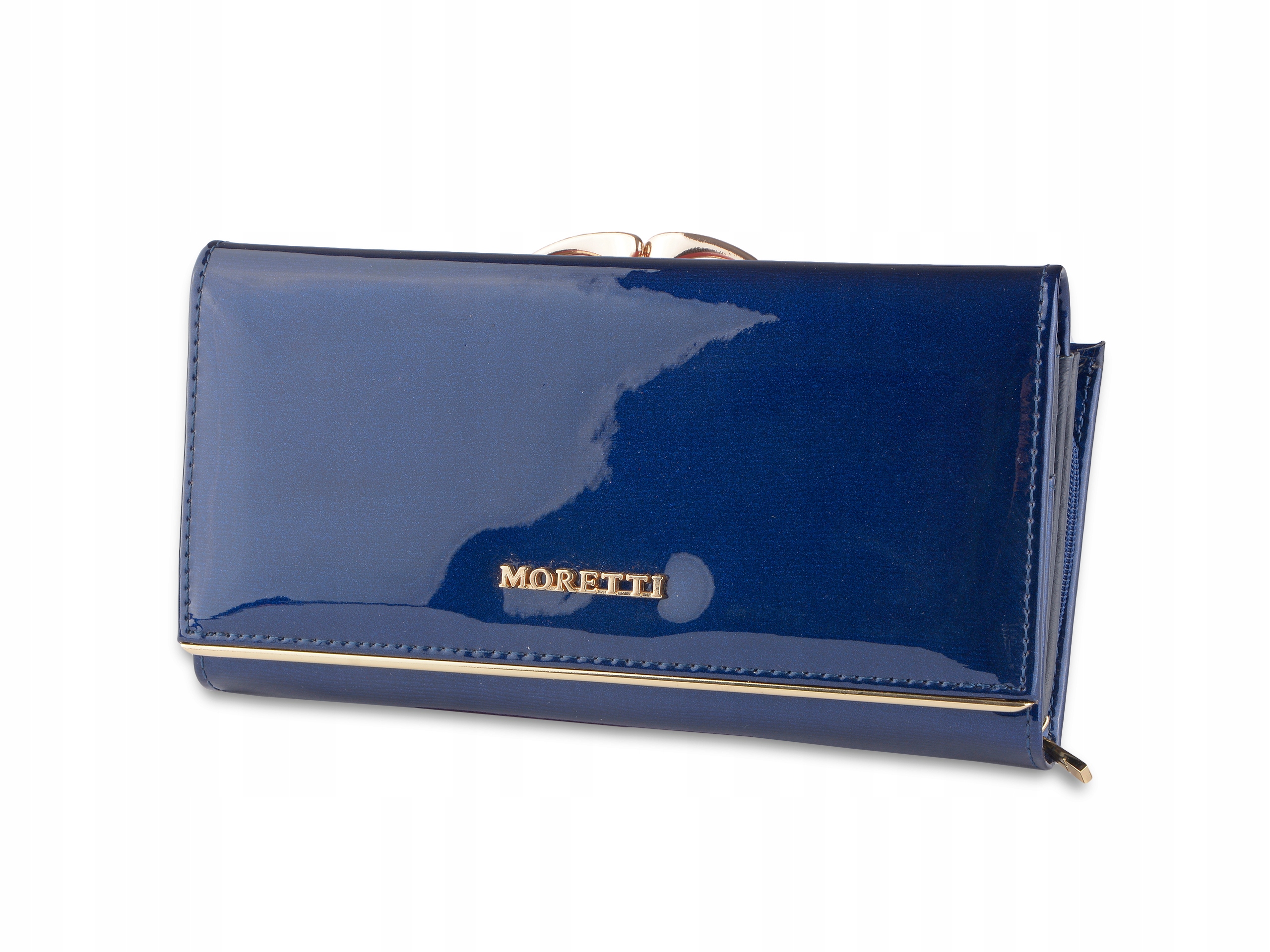 

Moretti Portfel skórzany damski bigiel suwak