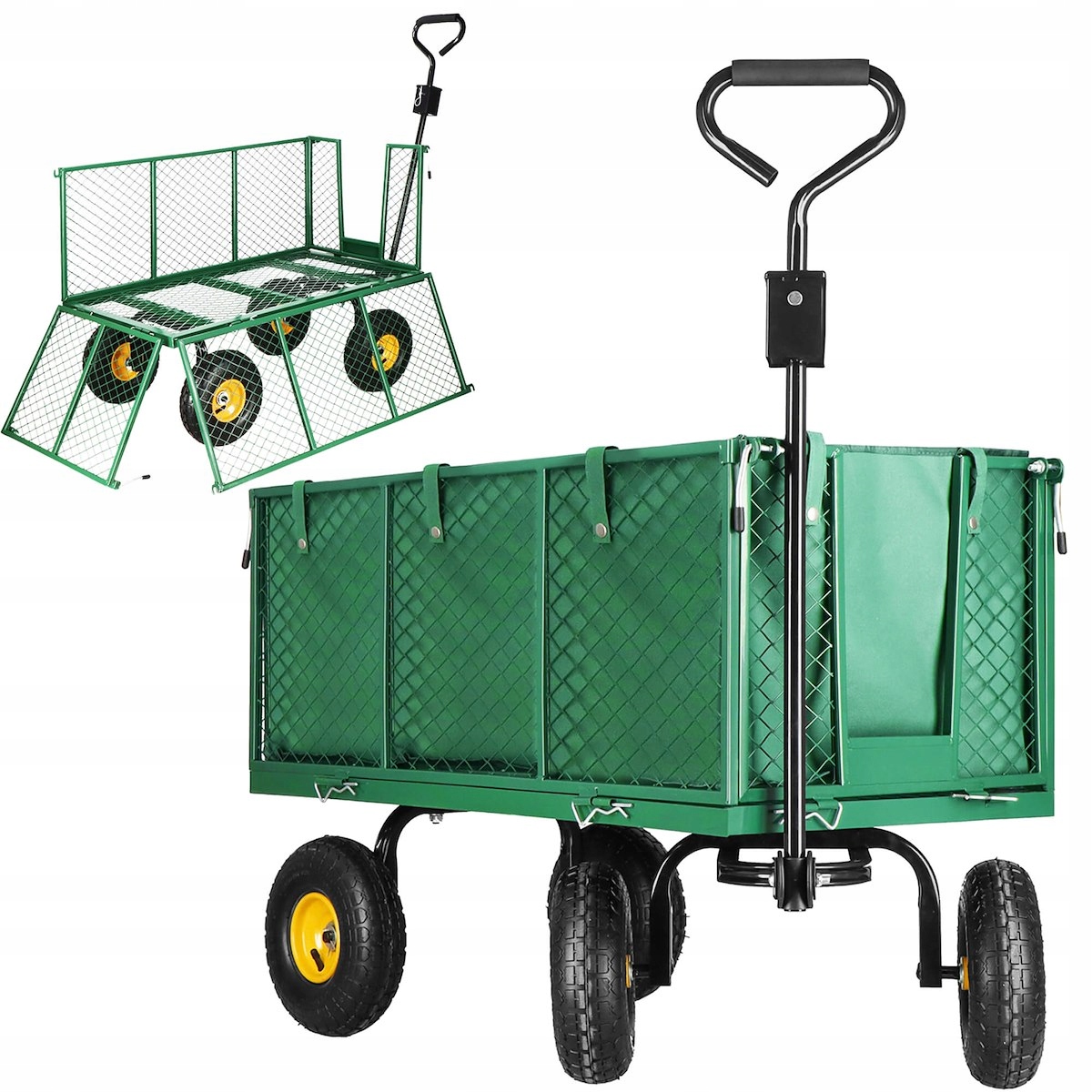 WÓZEK OGRODOWY TRANSPORTOWY TACZKA PRZYCZEPKA 205L Pojemność 205 l