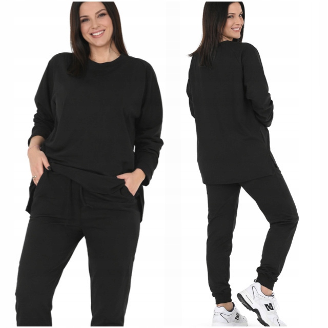 Moda Fresca F748 Luźny sportowy bawełniany Komplet Dresowy, dres damski