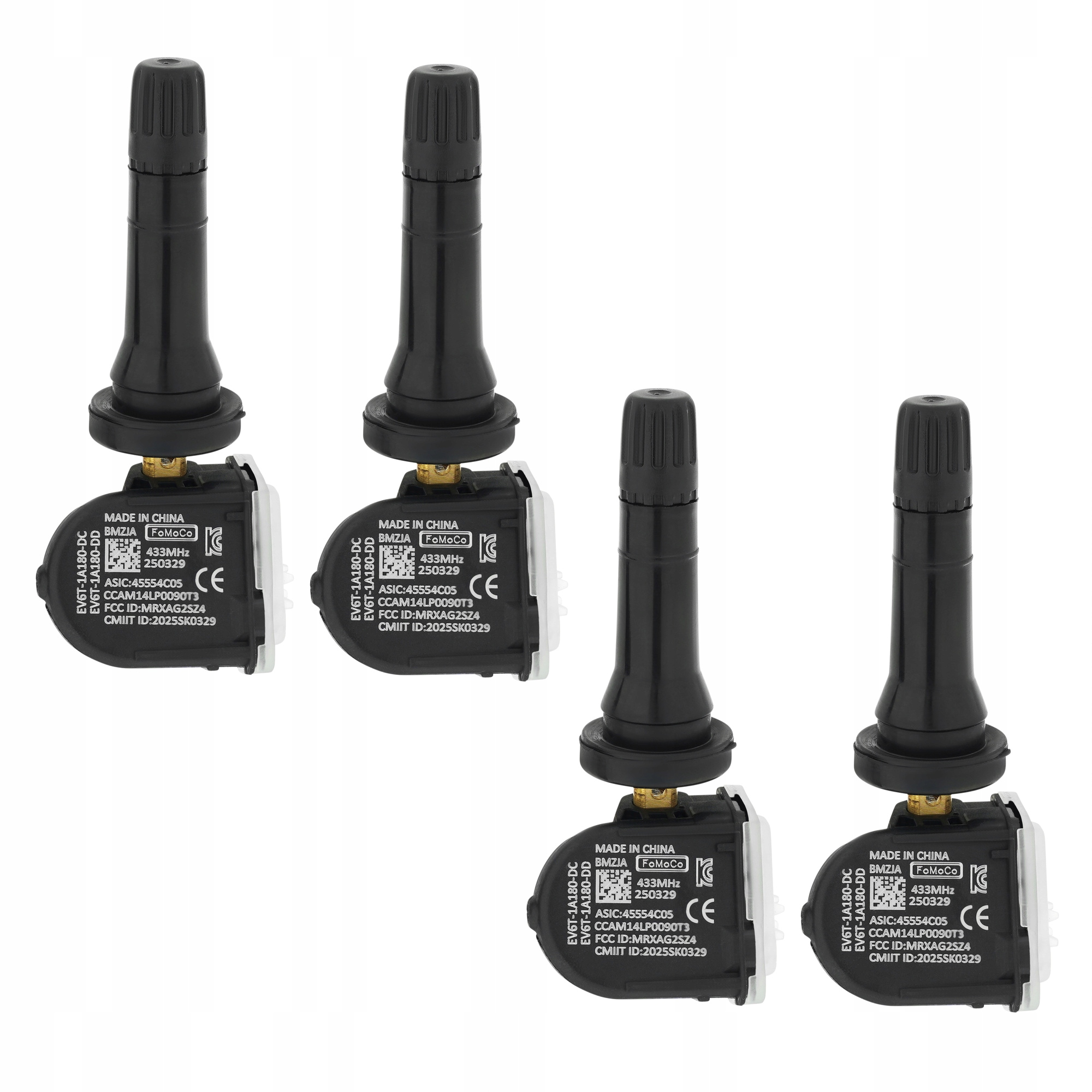 4x Tpms Senzory Tlaku V Kolesách Pre Ford Focus Fiesta Mondeo EV6T-1A180-DC