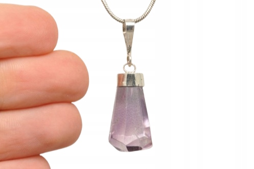 * Ametyst Jedinečný Přívěsek S Duhou, Pastelová Barva Č. 27 *