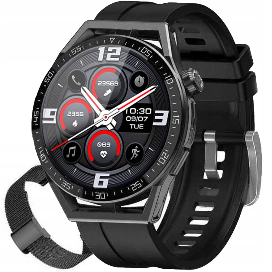 Chytré Hodinky Rubicon E88 černý/černý řemínek