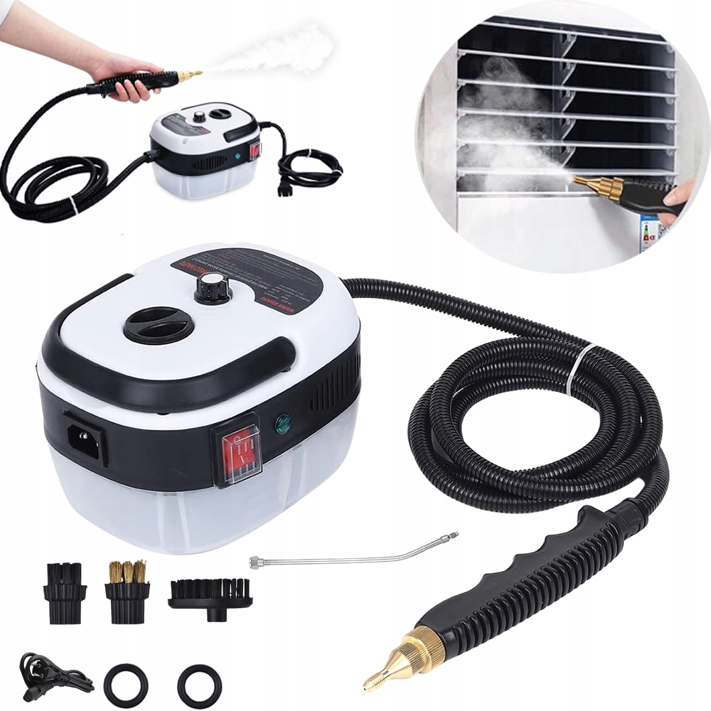 Mocny Wydajny Wysokie Ciśnienie Myjka Parowa Czyścik 2500W 1000ML Biały