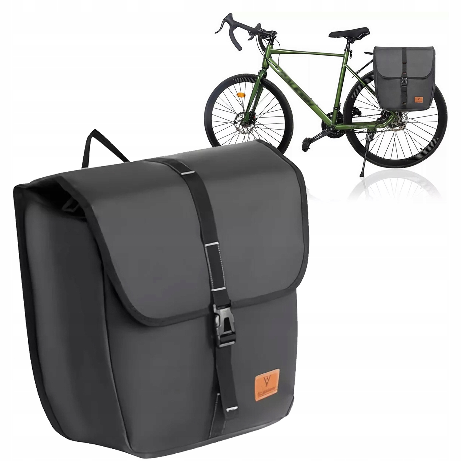 Sakwa rowerowa na bagażnik wodoodporna boczna tylna pojemna duża 20L