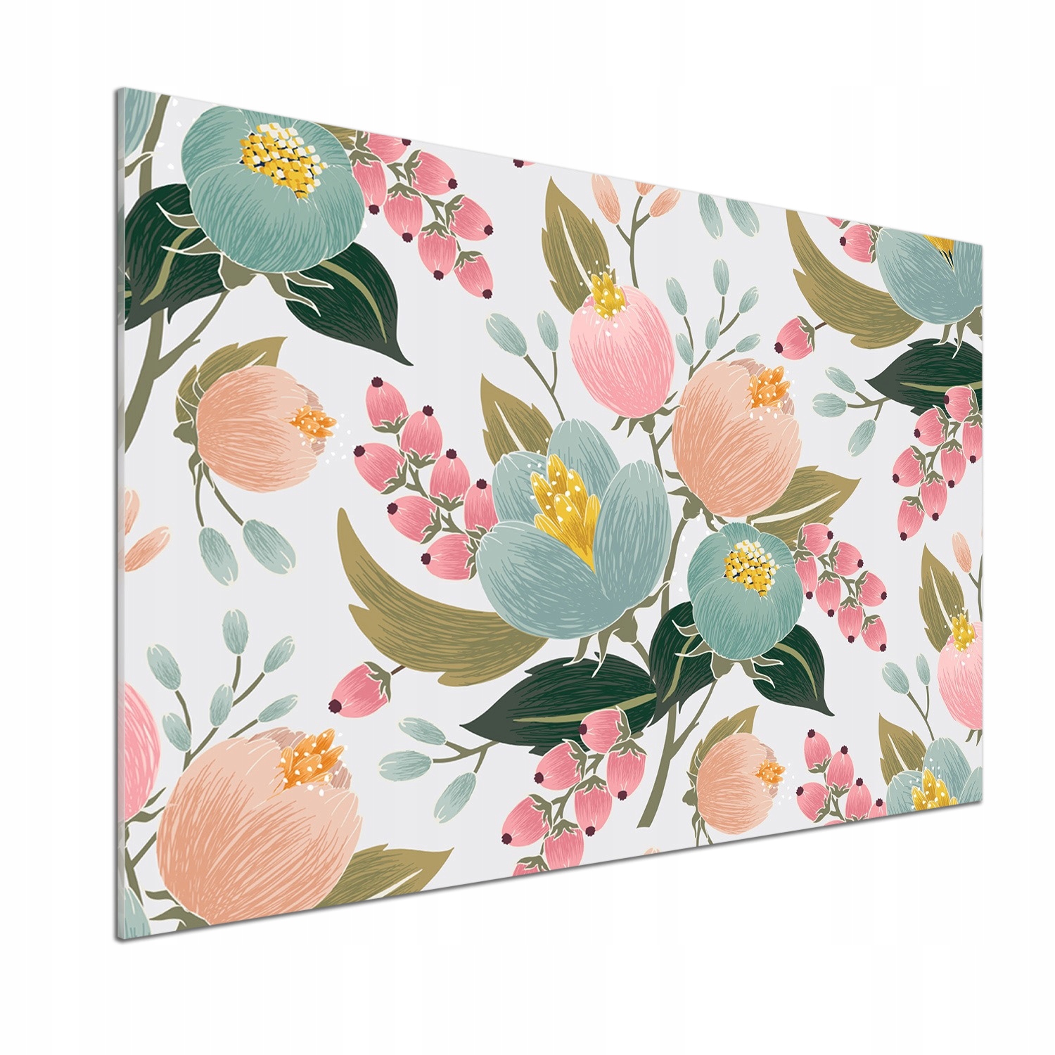 Panel do kuchyne Kvetinový vzor 100 x 70 cm Lepidlo