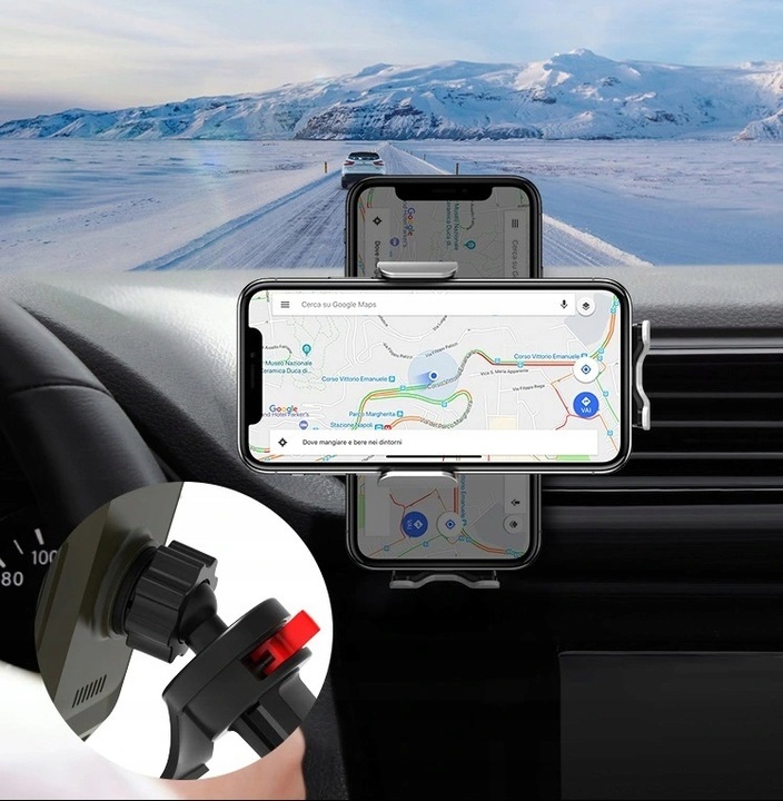 FEEGAR UCHWYT SAMOCHODOWY z ŁADOWARKĄ INDUKCYJNĄ Kolor czarny