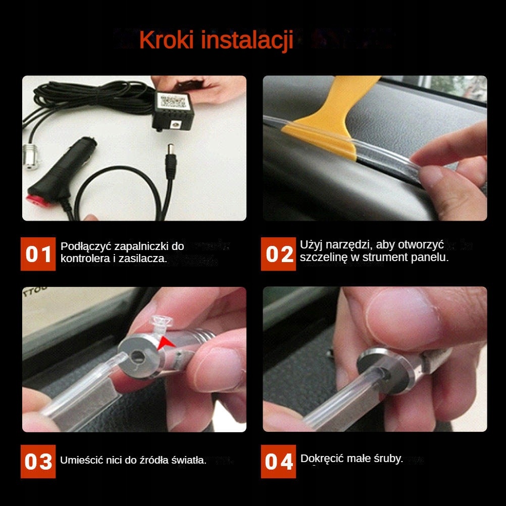 8M ŚWIATŁOWÓD EL WIRE AMBIENT LED RGB SMART APP Typ samochodu 4x4/SUV