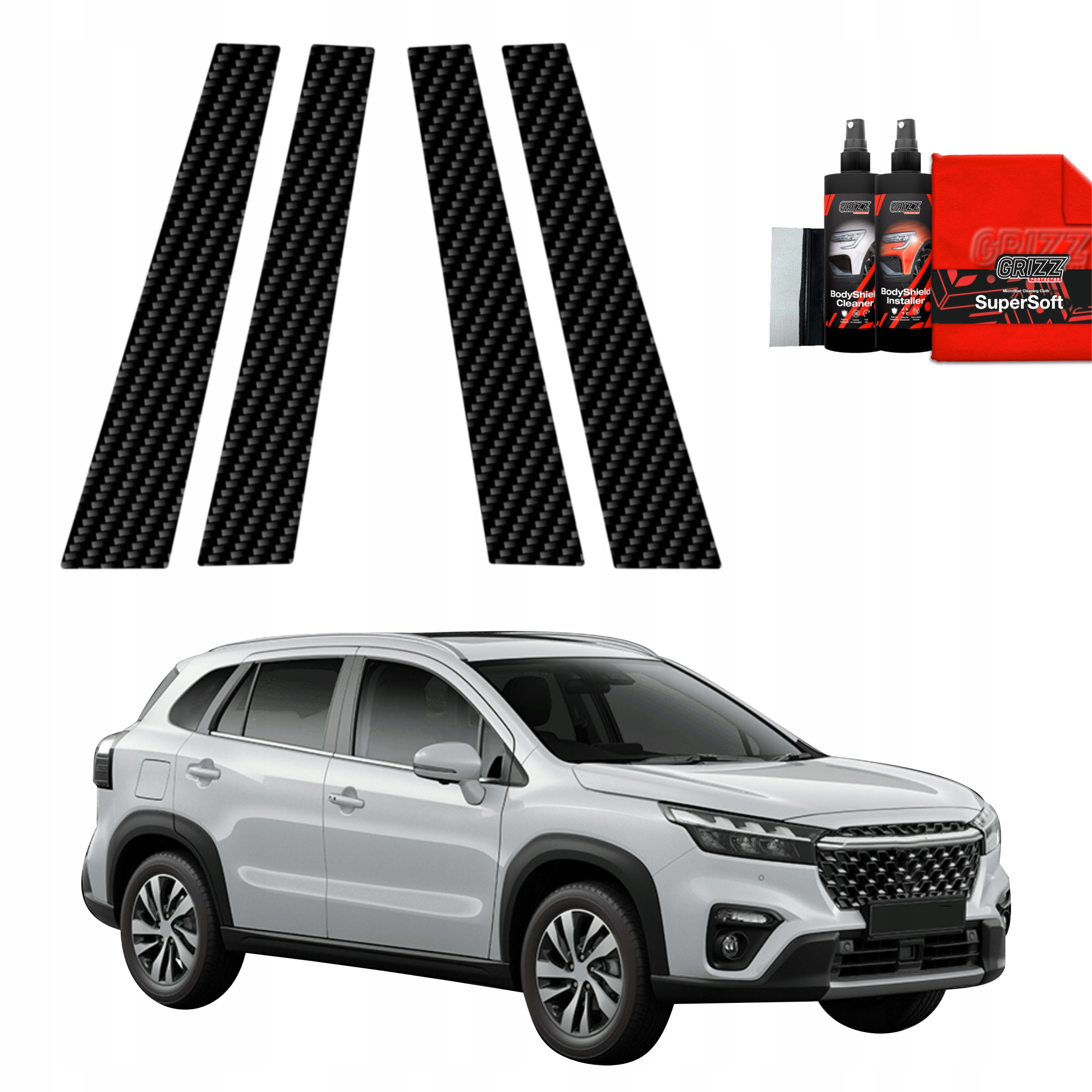 4v1 Fólie na sloupky pro Suzuki S-Cross (2021-2025)