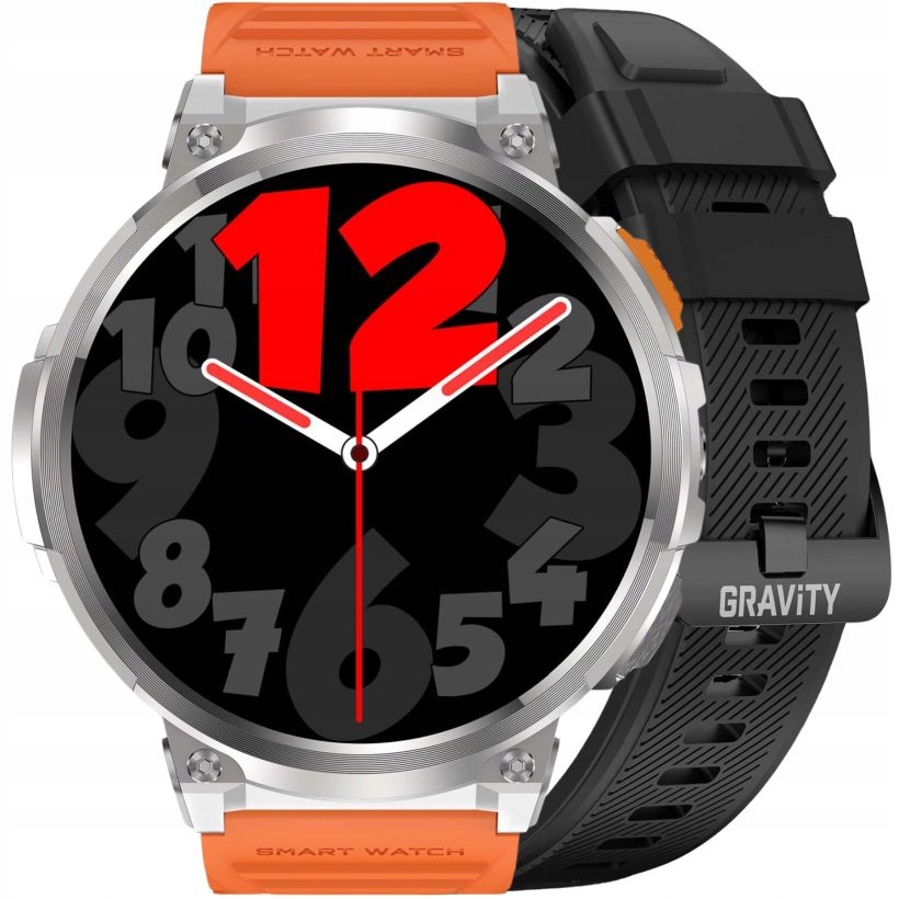 Pánsky Smartwatch Gravity GT23-4 Čierny S Sms Rozhovormi Baterka Sms Sada