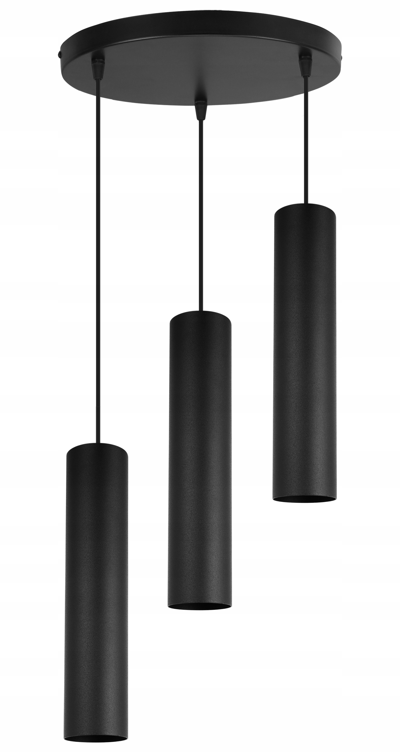 Závěsné Stropní Svítidlo Lustr Trojitý Černá Tuba Stropní Svítidlo Loft Led GU10