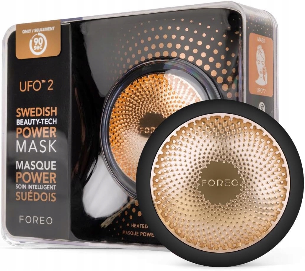 Foreo Ufo 2 masážní přístroj Led teplé chlazení T-Sonic zvlhčování černý