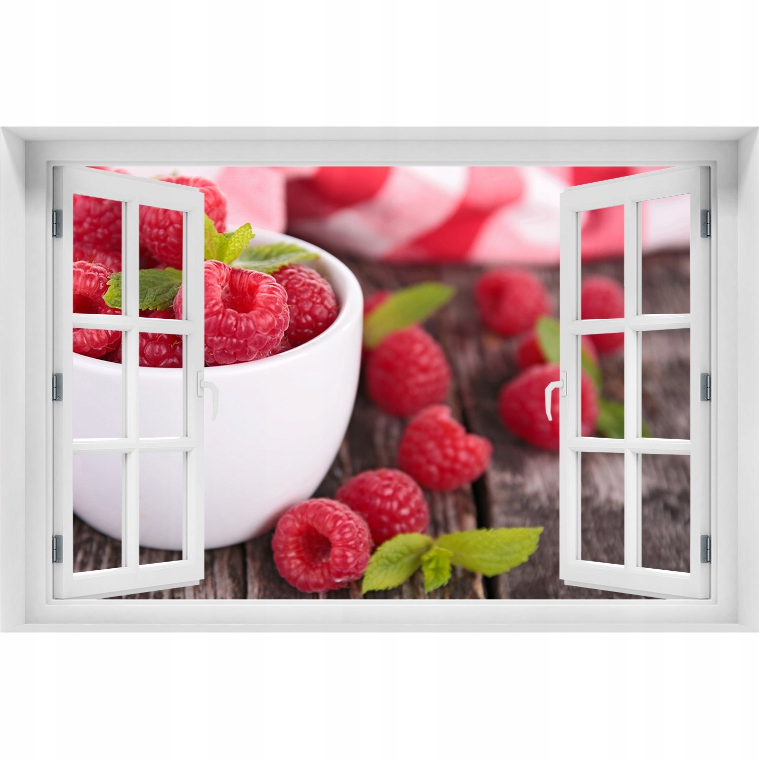 

Fototapeta Naklejka Okno Maliny w misce 120x80