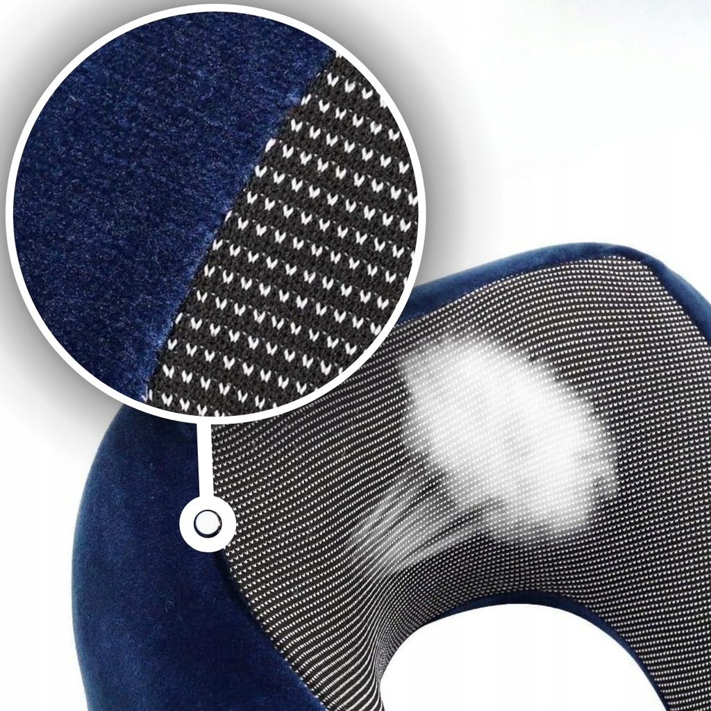 PODUSZKA PODRÓŻNA TURYSTYCZNA ROGAL NA SZYJĘ ZAGŁÓWEK DO SAMOCHODU MEMORY Kolor dominujący niebieski