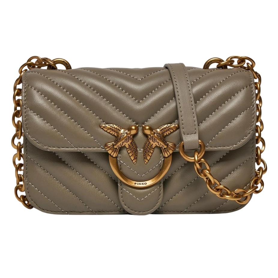 Pinko Béžová malá kabelka Love Bell Mini