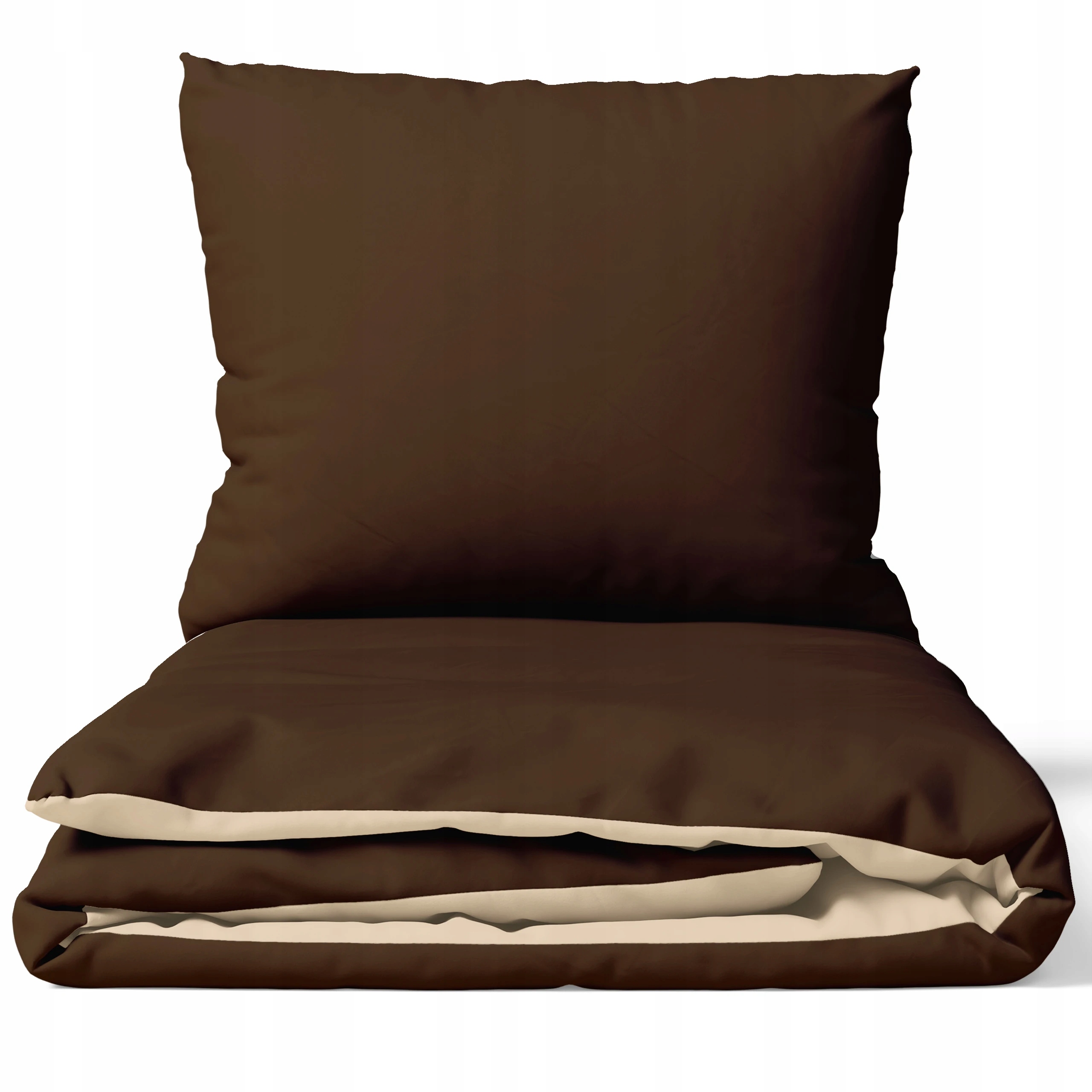 Pościel 200x200 Brązowa Beżowa Bawełna Premium J&w Czekoladowe Latte