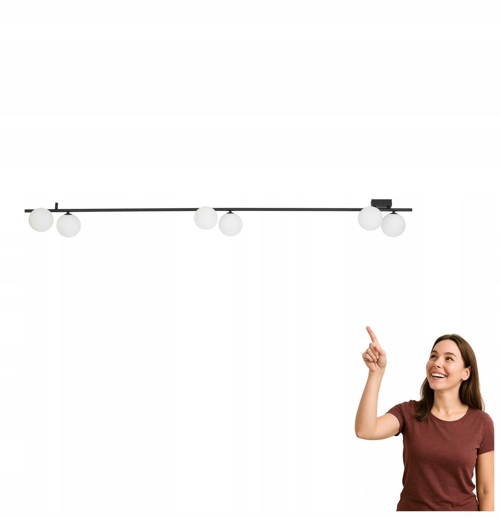 Stropná guľová lampa na lište Imelo Black 11479 Tk Lighting