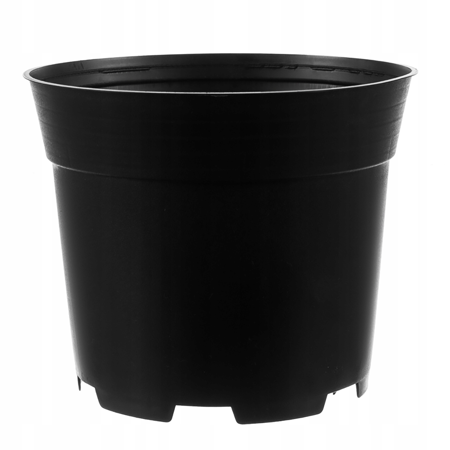 Čierny okrúhly výrobný kvetináč 2 l s okrajom 16 cm 500 ks Kvetináče