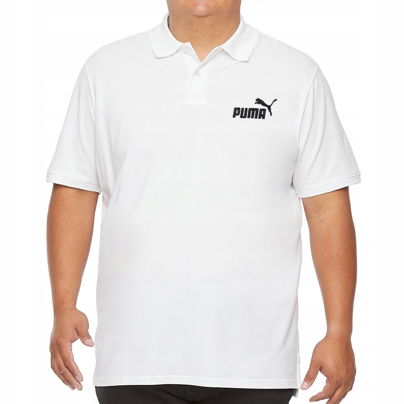 

Puma t-shirt polo biała męski plus size 6XL