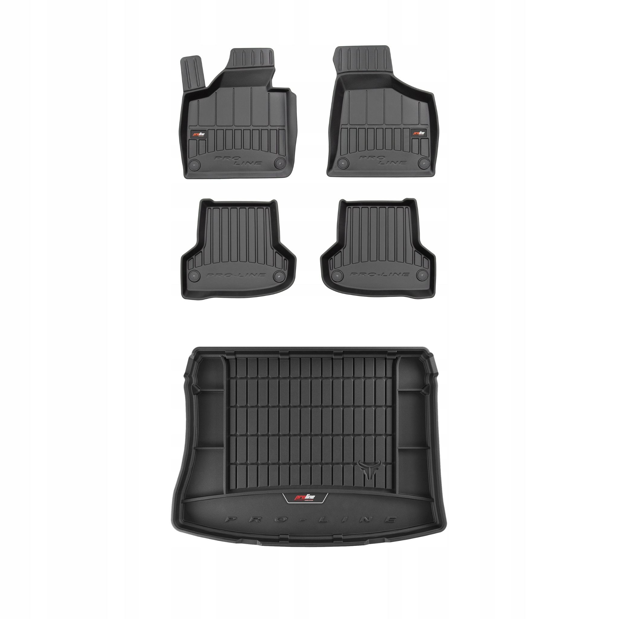 Frogum 3D Sada gumových kobercov a rohoží s logom pre Audi A3 Sportback 8P