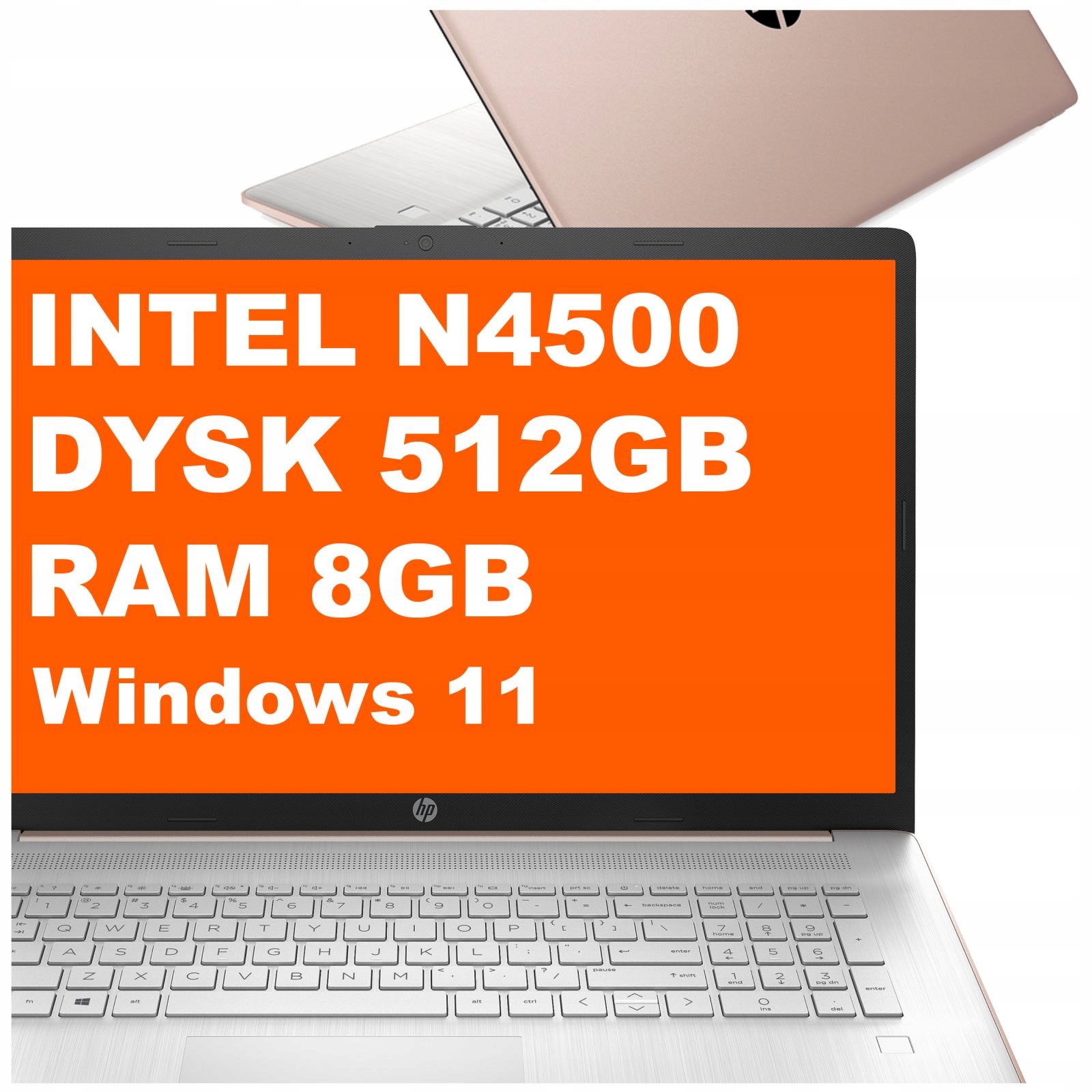 Notebook Hp 17-cn Intel N4500 8GB 512GB Intel Uhd 17,3" Hd+ Win 11 Růžový