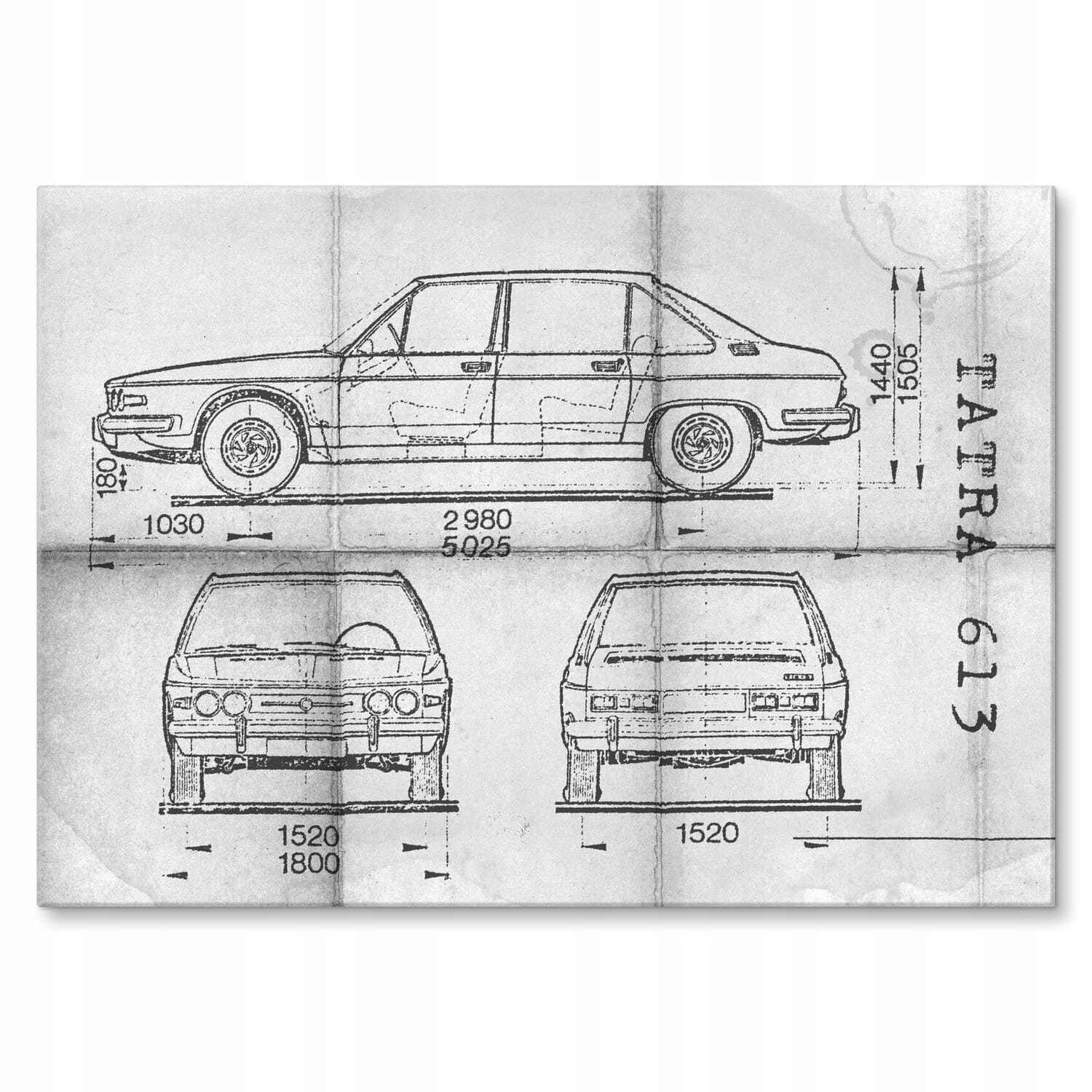 Plakát kovový Plechový plakát obraz jako dárek český auto Tatra 613