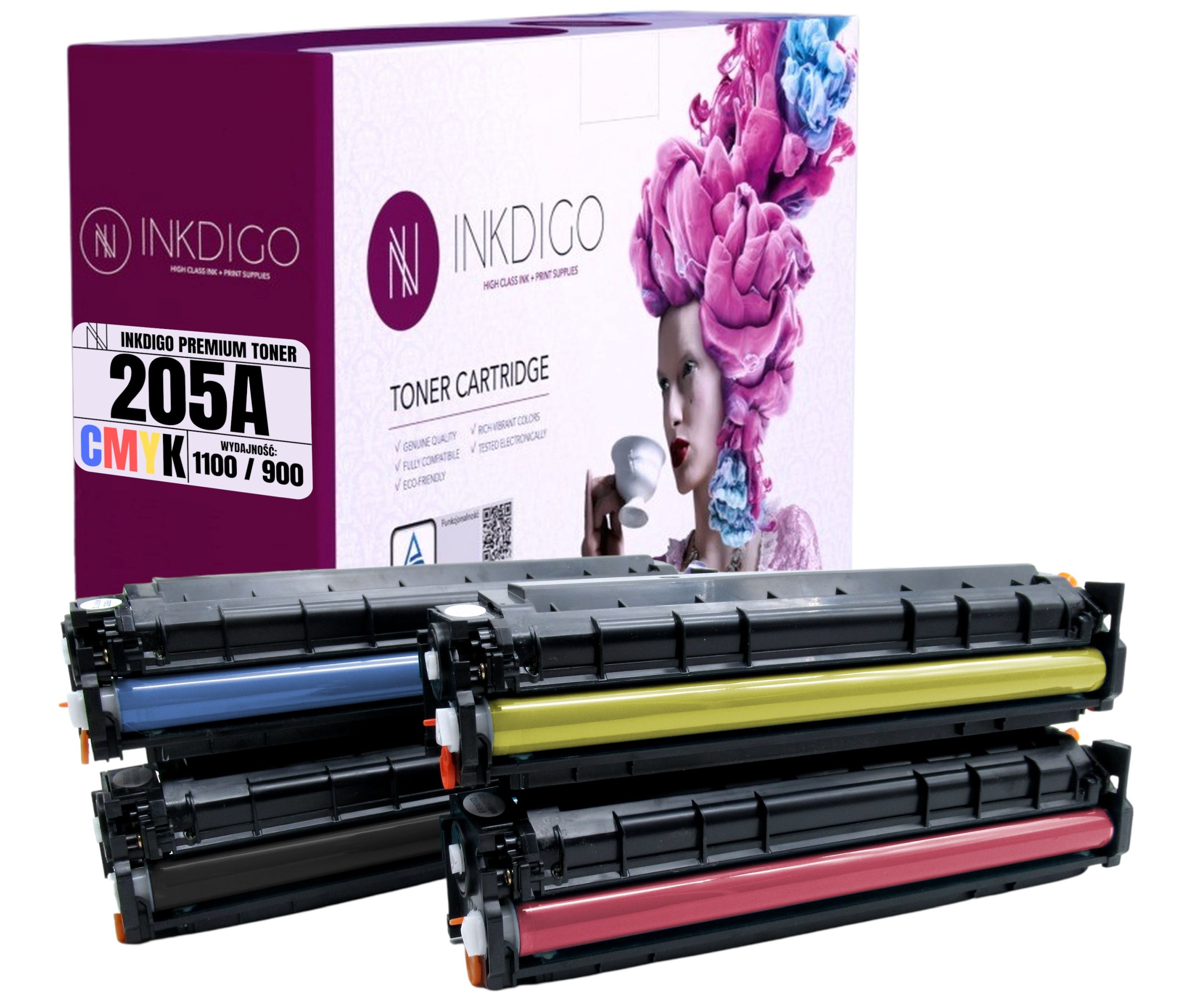 4x Toner do Drukarki Hp Color Laserjet Pro M180n M181fw 205A CF530A-CF533A