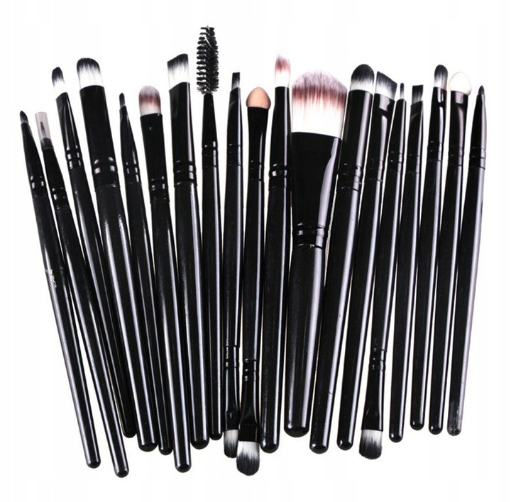 ZESTAW PROFESJONALNYCH PĘDZLI DO MAKIJAŻU 20 SZTUK