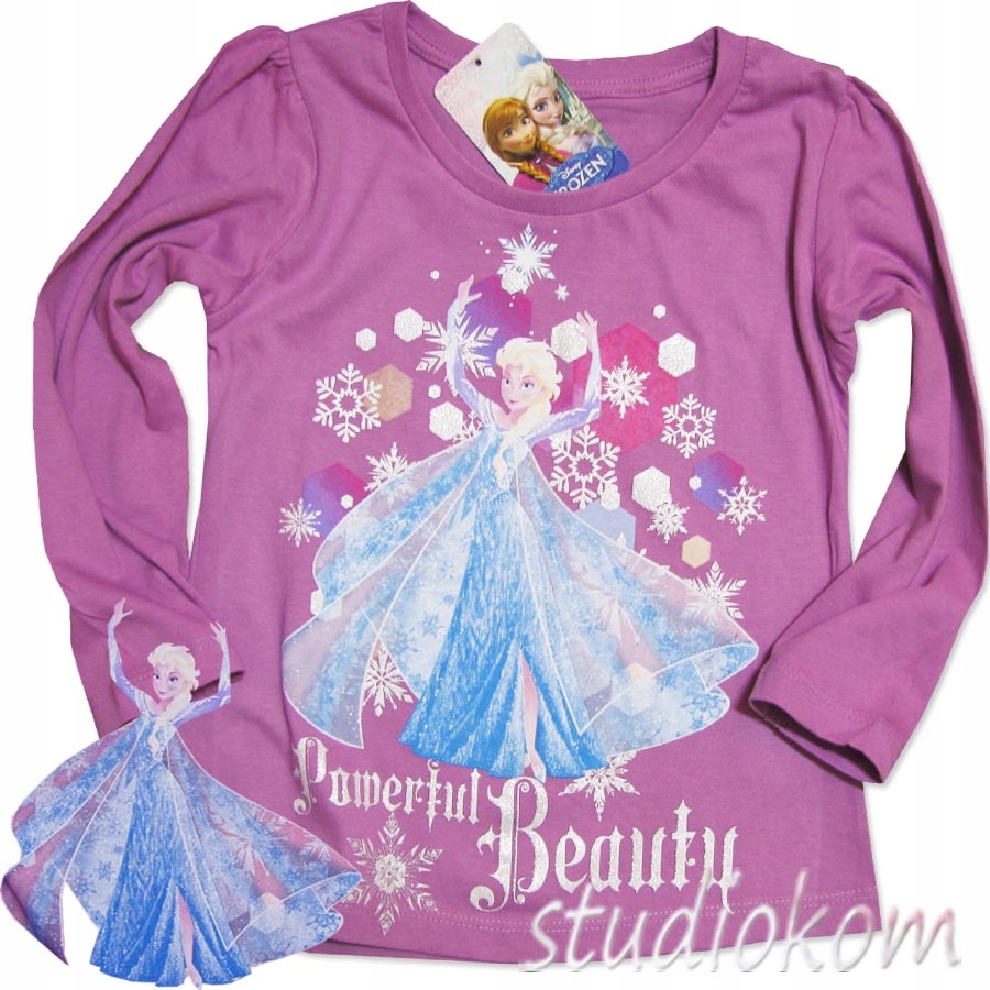 

104-110 Bluzka Bluzeczka Frozen Elsa A826 fiolet