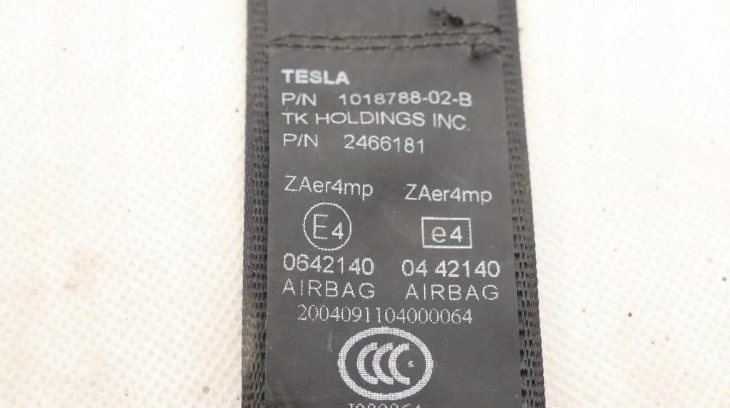 1018788-02-B - ТЕСЛА МОДЕЛЬ S ЛИФТ РЕМЕНЬ БЕЗОПАСНОСТИ ПЕРЕДНИЙ ПРАВЫЙ