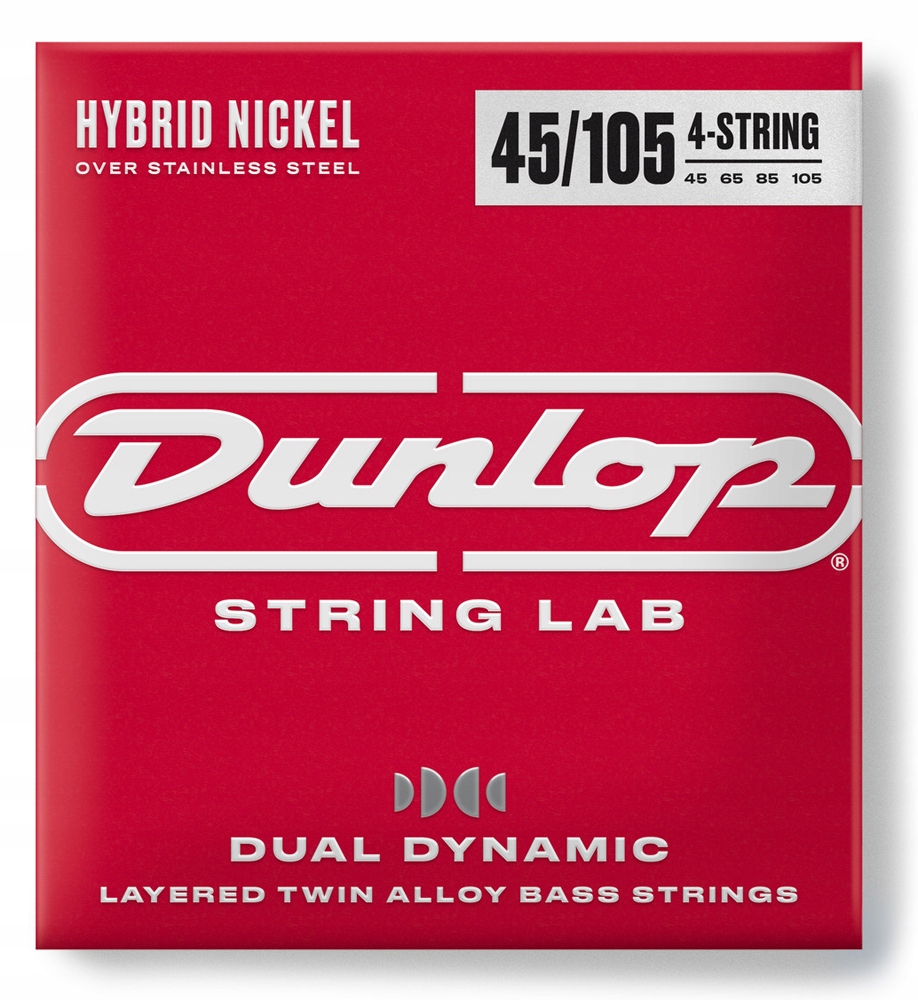 Dunlop DBHYN45105 Hybrid Nickel struny do gitary basowej 45-105