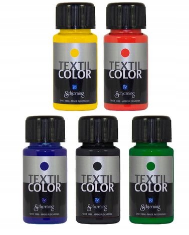 

Zestaw farb do tkanin 5x50ml ubrań farbki koszulek