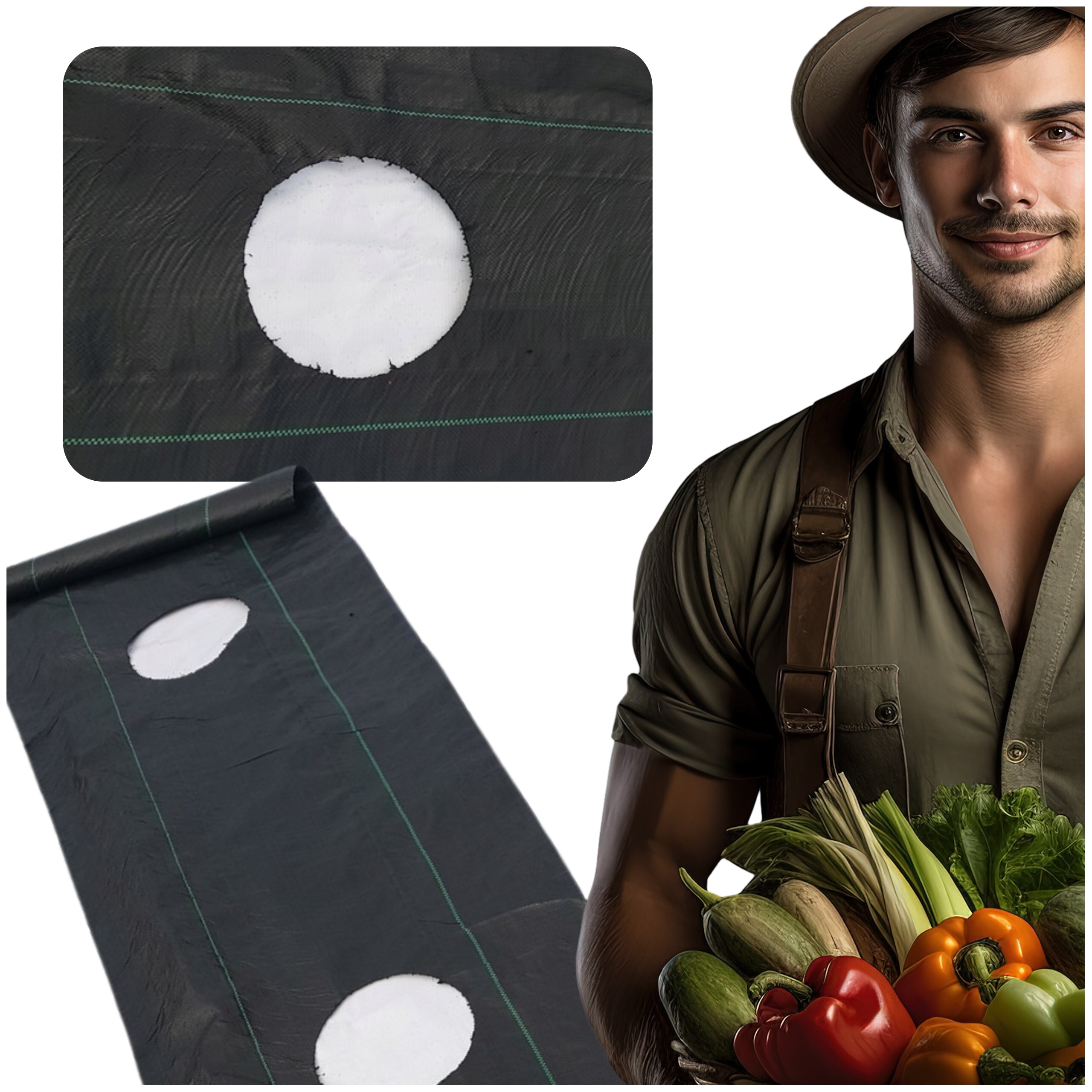 Agrotextília Proti Burine S Otvormi Pre Tuje FI15cm Každých 60cm 0,8X100