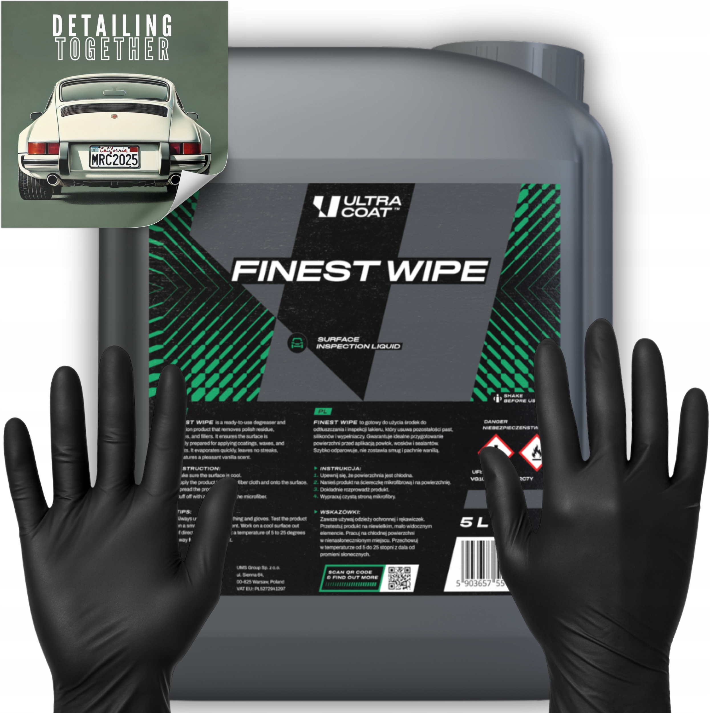 Ultracoat Finest Wipe Inšpekčný prípravok na odmasťovanie a leštenie 5000 ml