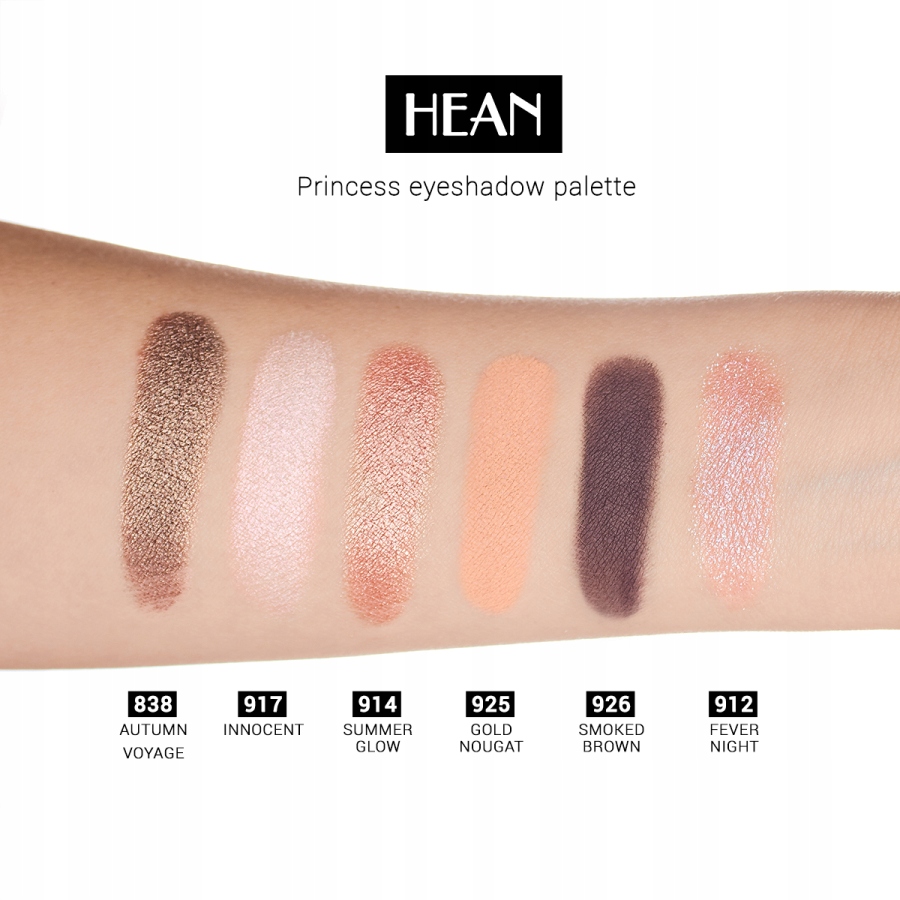 HEAN PRINCESS PROFESJONALNA PALETA CIENI DO POWIEK Marka Hean